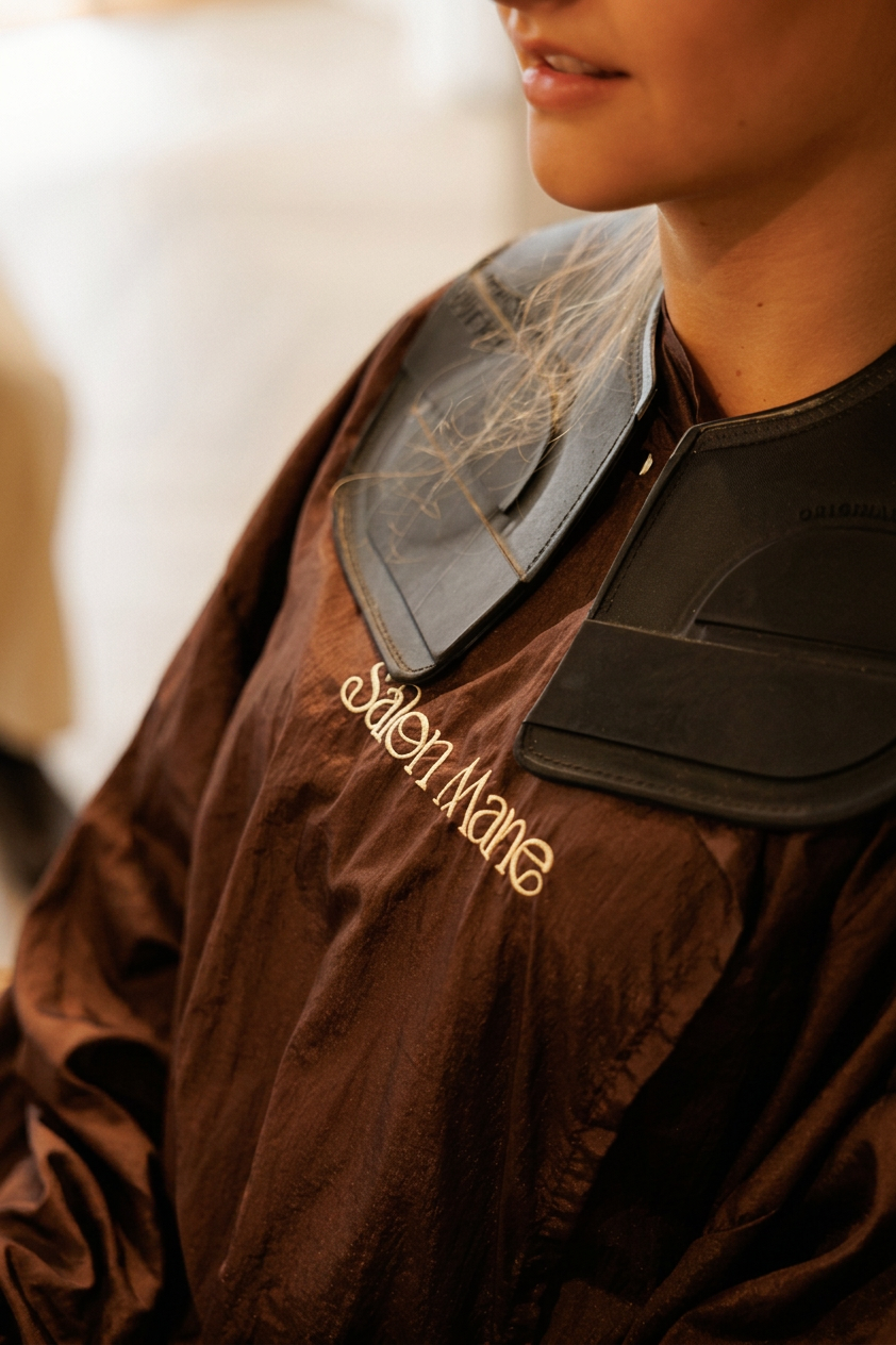 Salon Mane embroidered cape